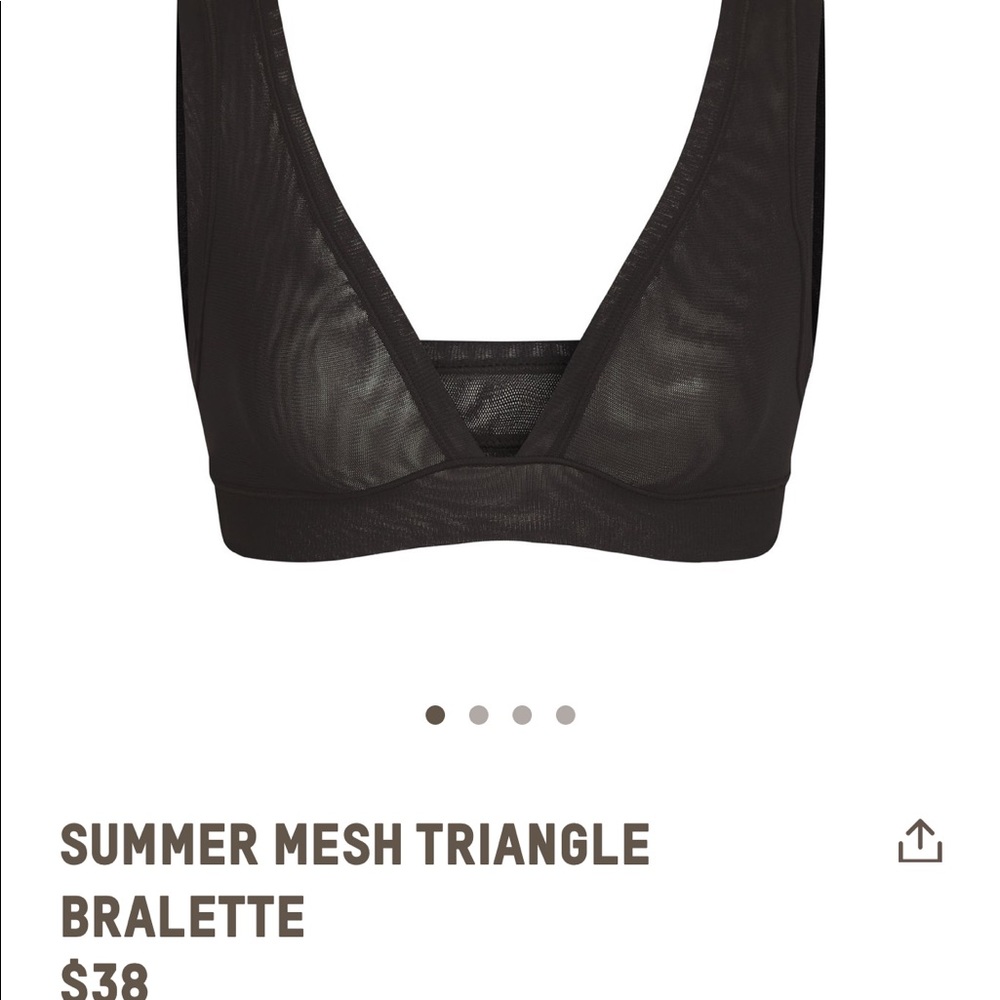 SKIMS Summer Mesh Triangle Bralette Small onyx